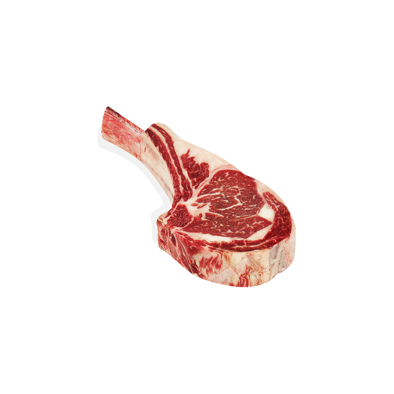 Tomahawk steak corte de res angus prime